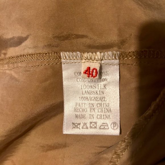 Beautiful silk and lamb skin Marni dress in tan and black. - Picture 3 of 9